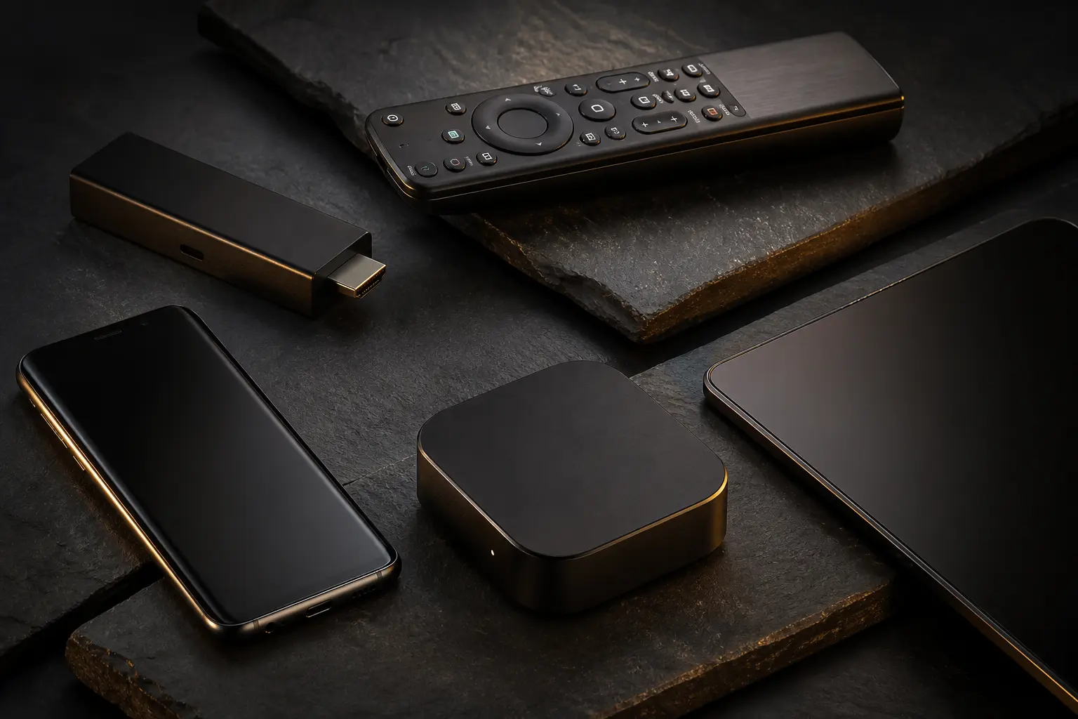 IPTV-Geräte: Stick, Smartphone, Fernbedienung