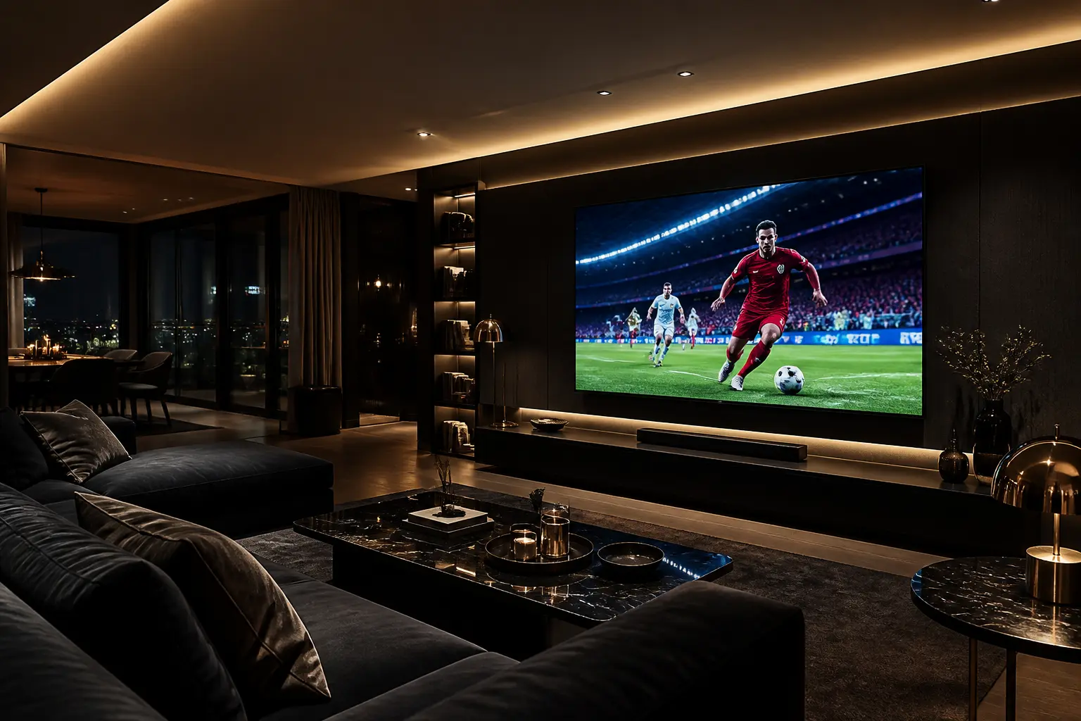 Wohnzimmer mit Fernseher – UP IPTV